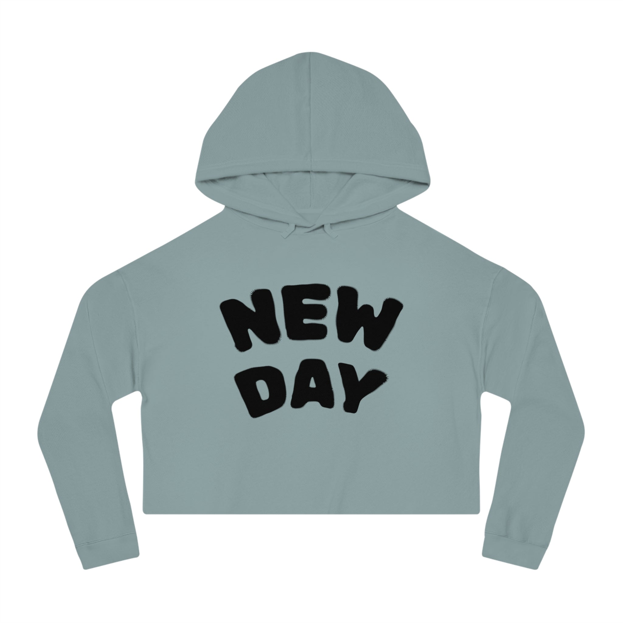 New Day Cropped Hoodie  Positieve Dames Sweater