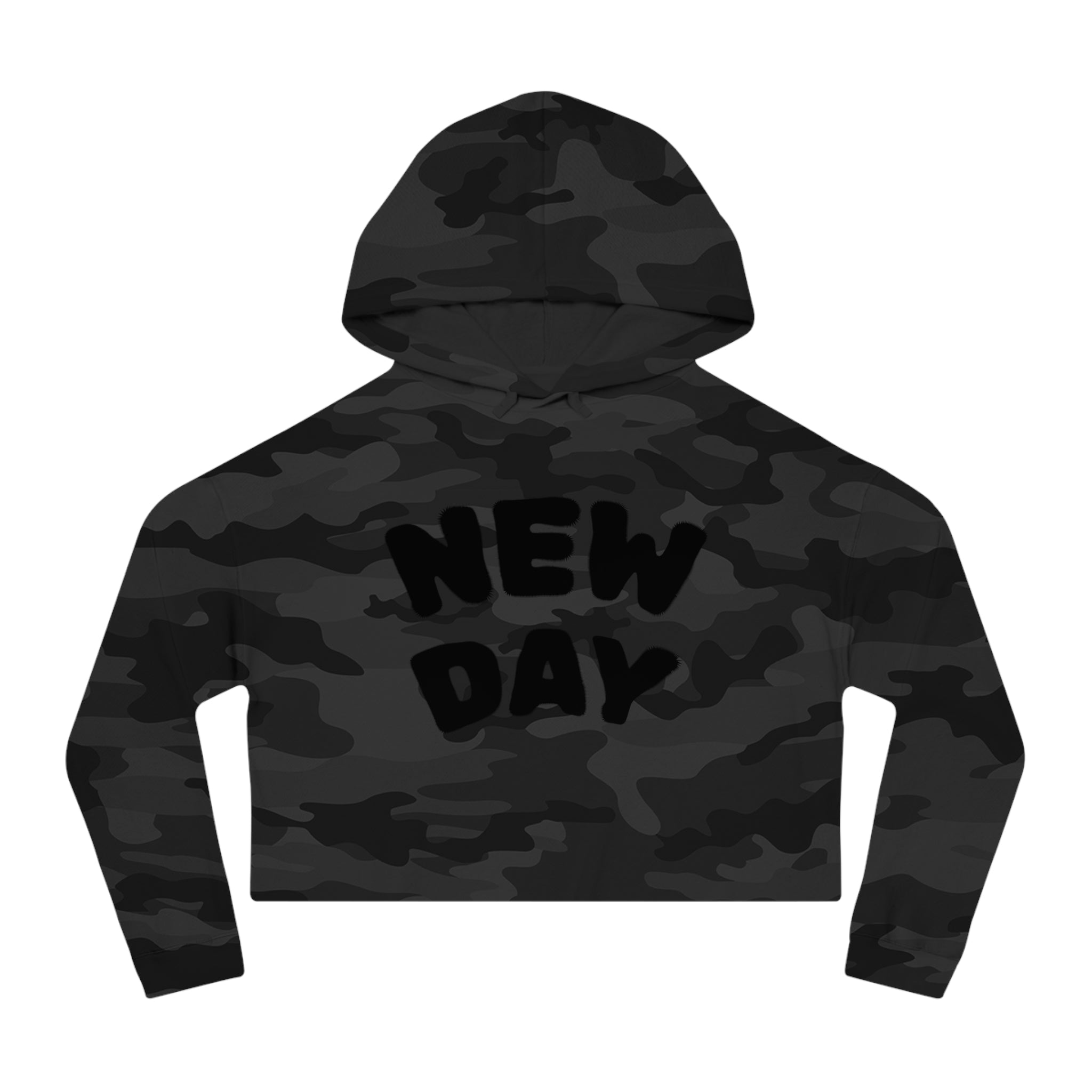 New Day Cropped Hoodie  Positieve Dames Sweater