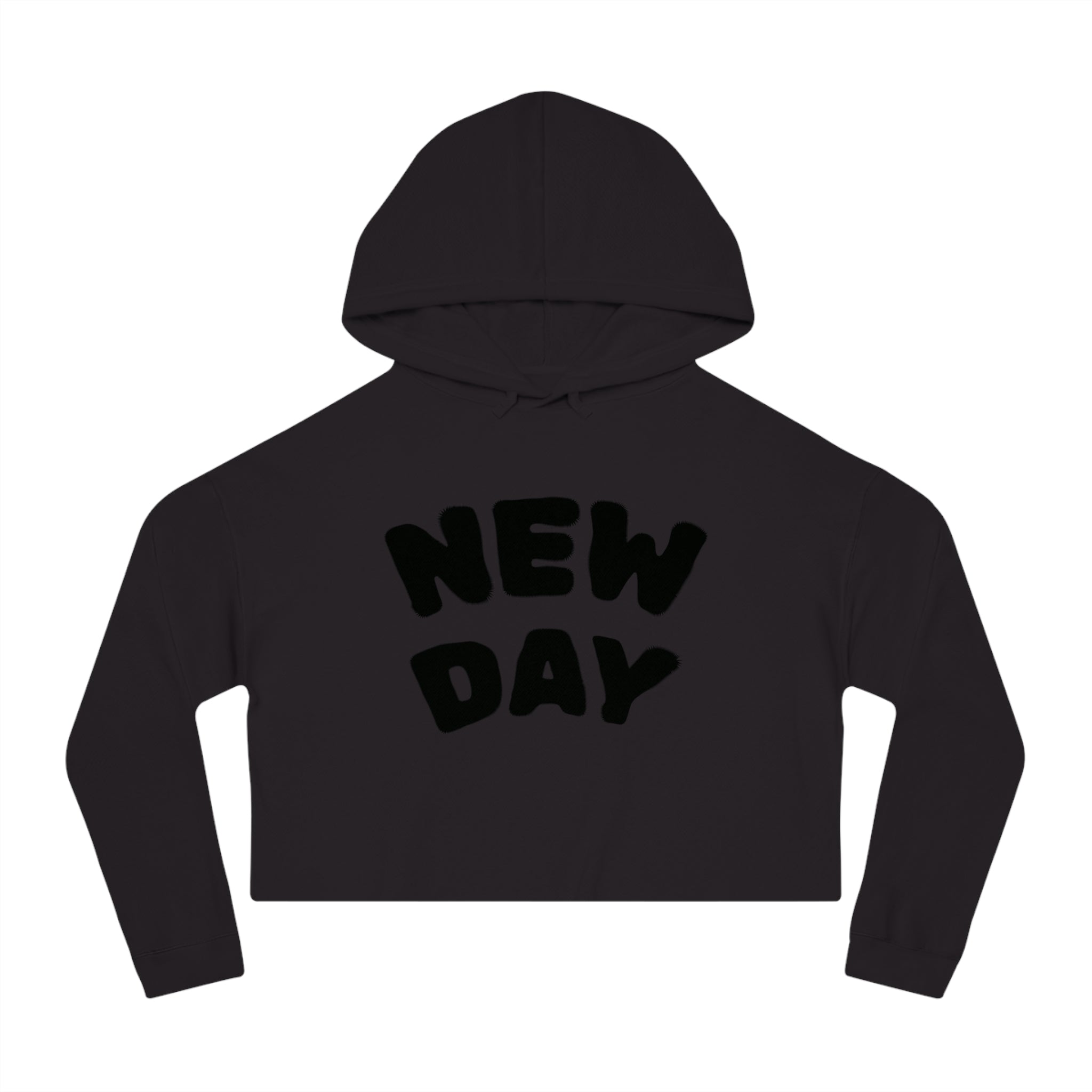 New Day Cropped Hoodie  Positieve Dames Sweater