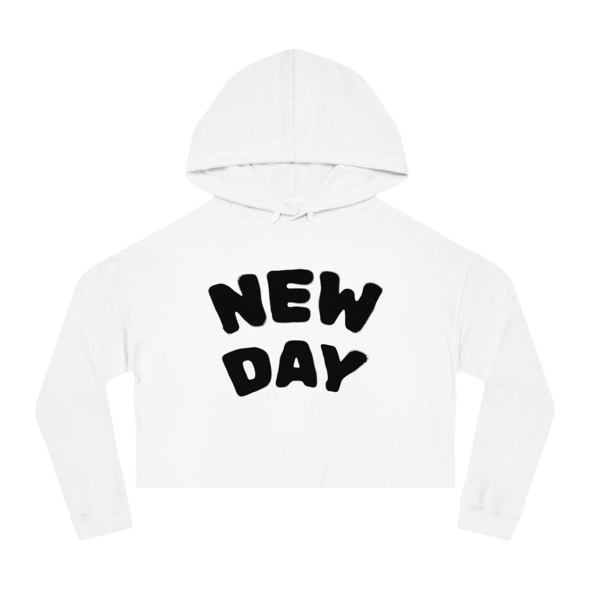 New Day Cropped Hoodie  Positieve Dames Sweater