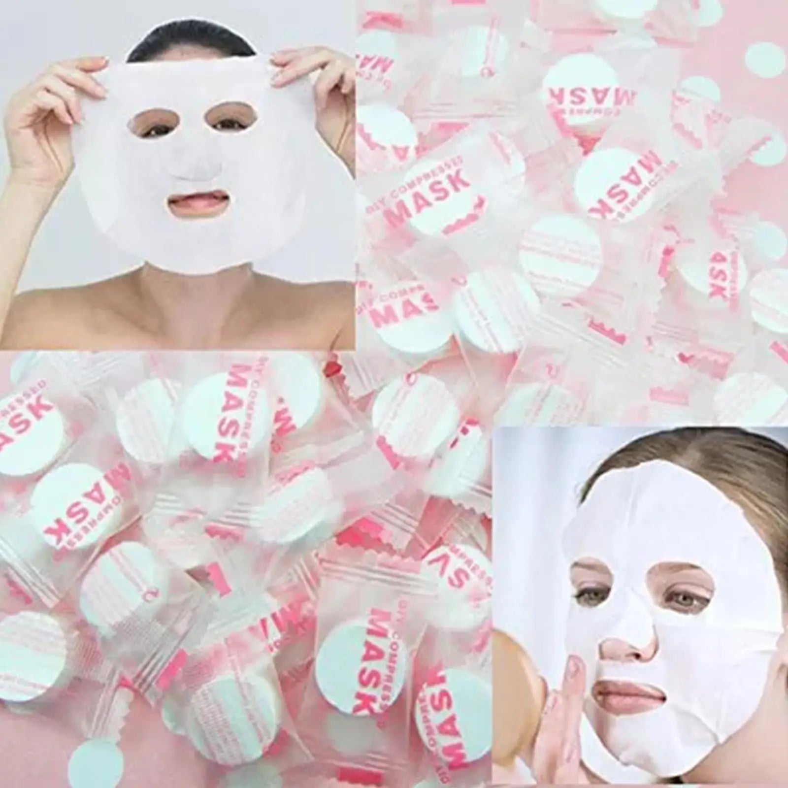 30/50PCS Compressed Face Mask Tablets – Portable DIY Cotton Sheet Masks